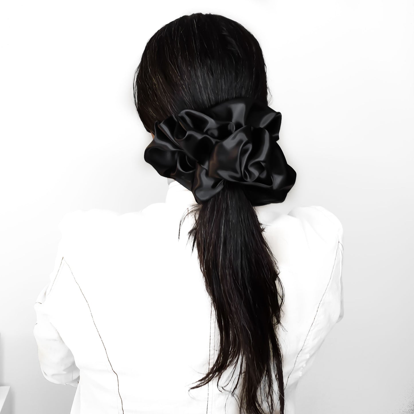 XXL Satin Scrunchie - BLACK